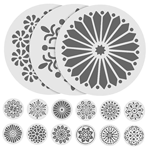 Sewroro 24Stücke Teiliges Malerei Schablonen Wiederverwendbare Mandala und Blumenschablonen für Kreative DIY Projekte und Wandkunstdekoration für Fliesen Sewroro 24Stücke Teiliges Malerei Schablonen Wiederverwendbare Mandala und Blumenschablonen für Kreative DIY Projekte und Wandkunstdekoration für Fliesen von Sewroro
