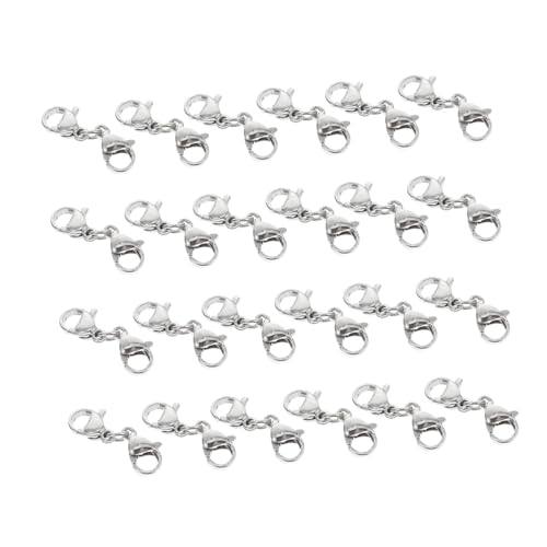 Sewroro 25 Stück DIY Lobster Clasps Kettenverschlüsse für Armbänder und Verlängerungsstücke für Schmuckherstellung Langlebige und Glänzende Schmuckverschlüsse Sewroro 25 Stück DIY Lobster Clasps Kettenverschlüsse für Armbänder und Verlängerungsstücke für Schmuckherstellung Langlebige und Glänzende Schmuckverschlüsse von Sewroro