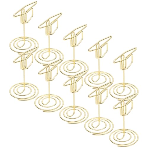 Sewroro 25 Stück Goldene Abschlussmütze Tischkartenhalter Multifunktionale Notizen und Kartenständer für Abschlusspartys Büro und Veranstaltungen für Organisation von Visitenkarten und von Sewroro