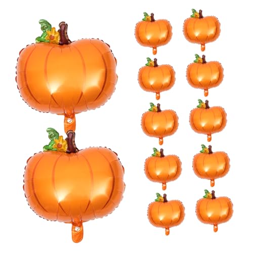 Sewroro 25 Stück Teiliges Folienballons Kürbisform Glänzend und Wiederverwendbar Herbstliche Thanksgiving Dekoration Lebendige Farben für Party Herbstfeiern von Sewroro