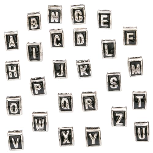 Sewroro 26 Stck Vintage Buchstabenperlen Metall Triangular Alphabet Beads für DIY Schmuckherstellung Langlebig für Armbänder und Kreative Designs Sewroro 26 Stck Vintage Buchstabenperlen Metall Triangular Alphabet Beads für DIY Schmuckherstellung Langlebig für Armbänder und Kreative Designs von Sewroro