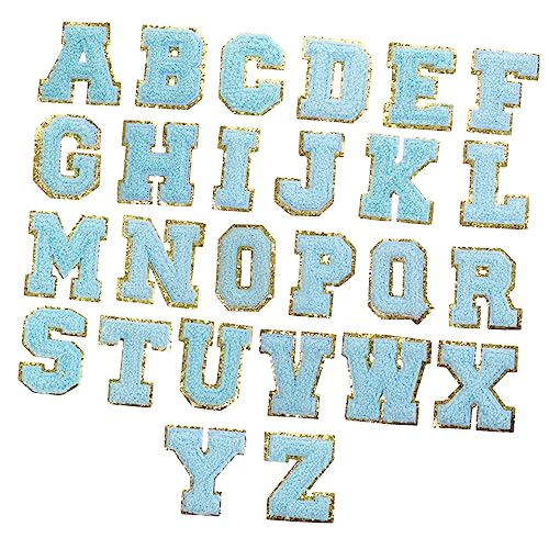 Sewroro 26 Stück Buchstaben Aufnäher Set Dekorative Stickpatches für Kleidung zum Aufbügeln oder Nähen zum Verzieren von Kleidung und Taschen Blau Vielseitig Einsetzbar Sewroro 26 Stück Buchstaben Aufnäher Set Dekorative Stickpatches für Kleidung zum Aufbügeln oder Nähen zum Verzieren von Kleidung und Taschen Blau Vielseitig Einsetzbar von Sewroro