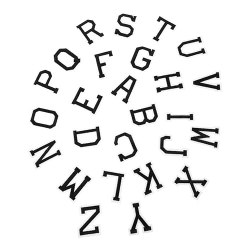 Sewroro 26 Stück Bügelbuchstaben Aufnäher mit Zahlen und Buchstaben zum Aufbügeln und Nähen Weiße Basis Schwarze Schrift Vielseitige Kleidung Applikationen für Textilien Schuhe Sewroro 26 Stück Bügelbuchstaben Aufnäher mit Zahlen und Buchstaben zum Aufbügeln und Nähen Weiße Basis Schwarze Schrift Vielseitige Kleidung Applikationen für Textilien Schuhe von Sewroro
