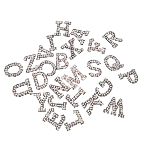 Sewroro 26 Stück Teiliges Alphabet Strass Stoffbügelbuchstaben Patches zum Aufnähen und Aufbügeln DIY Nähzubehör für Kleidung Taschen Jeans Personalisierte Dekoration und Reparatur Sewroro 26 Stück Teiliges Alphabet Strass Stoffbügelbuchstaben Patches zum Aufnähen und Aufbügeln DIY Nähzubehör für Kleidung Taschen Jeans Personalisierte Dekoration und Reparatur von Sewroro
