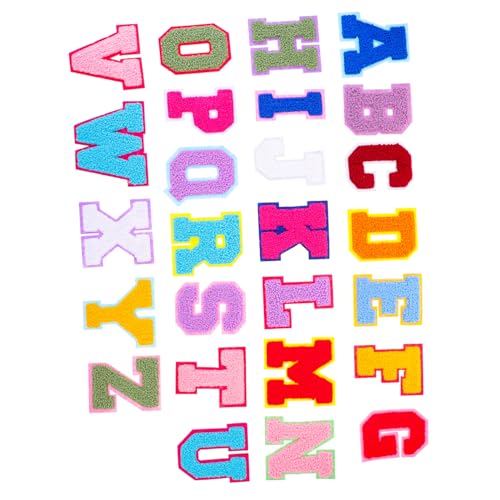Sewroro 26 Stück Teiliges Bügelbuchstaben Bunte Stickerei Aufnäher zum Aufbügeln Kleidung Rucksäcke Taschen Vielseitige Textil Dekoration und Reparatur Sewroro 26 Stück Teiliges Bügelbuchstaben Bunte Stickerei Aufnäher zum Aufbügeln Kleidung Rucksäcke Taschen Vielseitige Textil Dekoration und Reparatur von Sewroro