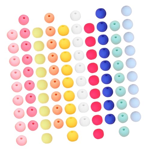 Sewroro 270 Stück Teiliges Acryl Rundperlen in Candy-farben Mattierte Spacer Perlen für Armband Halsketten Schmuckherstellung Leicht und Robust Bunte DIY Bastelperlen für von Sewroro