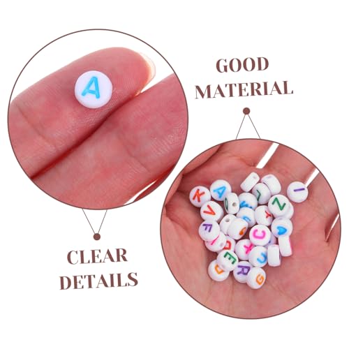 Sewroro 270 Stück Teiliges Flacher Runder Acryl Alphabetperlen mit Herzmotiv Bunte Buchstabenperlen für DIY Armbänder Halsketten Schlüsselanhänger Einzigartige Perlen zum Schmuckherstellen von Sewroro