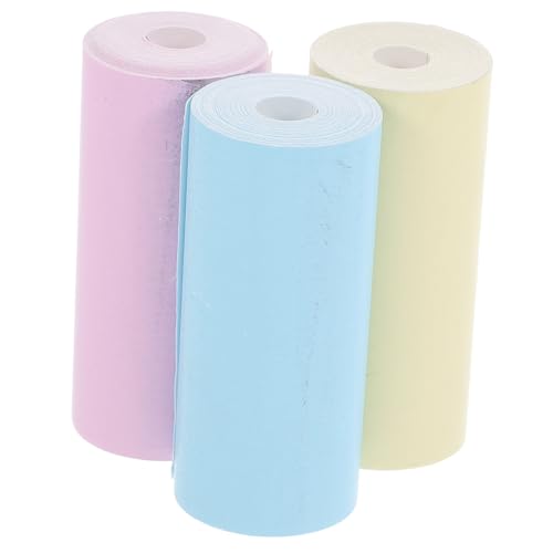 Sewroro 3 Rollen Abziehbare Korrekturaufkleber Selbstklebende Thermopapier Etiketten zum Beschriften für Schule Büro Vielseitig Einsetzbar von Sewroro