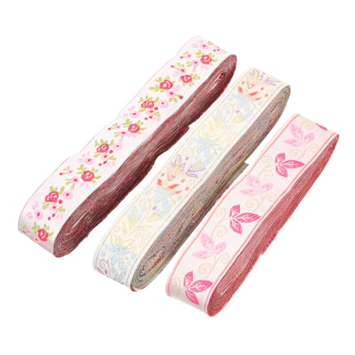 Sewroro 3 Rollen DIY Satinband mit Blumenmuster Vielseitiges Geschenkband zum Nähen Dekorieren von Hochzeiten Partys Haarbändern und Geschenkverpackungen Kreative Bastelbänder Sewroro 3 Rollen DIY Satinband mit Blumenmuster Vielseitiges Geschenkband zum Nähen Dekorieren von Hochzeiten Partys Haarbändern und Geschenkverpackungen Kreative Bastelbänder von Sewroro