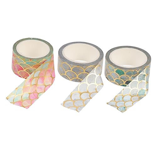 Sewroro 3 Rollen Heißpräge-taschenband Plakatband Klebeband Farbabdeckband Trans-tape Streifen Packband Klar Klebstoffe Aufkleber Mit Fischschuppen Dichtband Spender Planke Papier Sewroro 3 Rollen Heißpräge-taschenband Plakatband Klebeband Farbabdeckband Trans-tape Streifen Packband Klar Klebstoffe Aufkleber Mit Fischschuppen Dichtband Spender Planke Papier von Sewroro