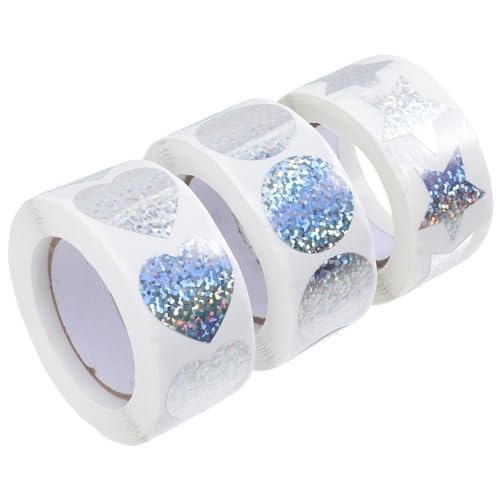 Sewroro 3 Rollen Herzaufkleber Selbstklebend Dekorative Versiegelnde Sticker für Geschenkverpackung Scrapbooking Hochzeitseinladungen Farbwechselnd Glänzend DIY Bastelsticker für Sewroro 3 Rollen Herzaufkleber Selbstklebend Dekorative Versiegelnde Sticker für Geschenkverpackung Scrapbooking Hochzeitseinladungen Farbwechselnd Glänzend DIY Bastelsticker für von Sewroro