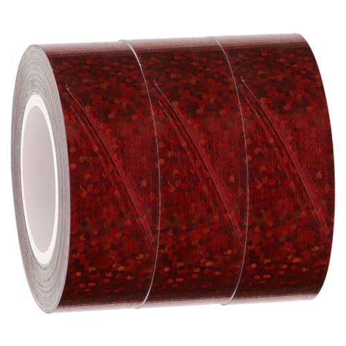 Sewroro 3 Rollen Holografisches Selbstklebendes Duct Tape mit Starkem Reißfest Vielseitig Einsetzbar für Verpackung Teppichbefestigung und Bau Leuchtendes Klebeband in Rot Sewroro 3 Rollen Holografisches Selbstklebendes Duct Tape mit Starkem Reißfest Vielseitig Einsetzbar für Verpackung Teppichbefestigung und Bau Leuchtendes Klebeband in Rot von Sewroro
