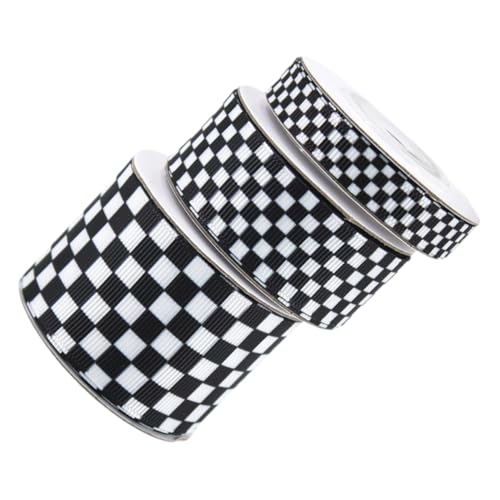 Sewroro 3 Rollen Polyester Kariertes Geschenkband Set Breit Weich und Farbecht für Diy Schleifen Geschenkverpackung Blumenstraußdekoration und Bastelprojekte Sewroro 3 Rollen Polyester Kariertes Geschenkband Set Breit Weich und Farbecht für Diy Schleifen Geschenkverpackung Blumenstraußdekoration und Bastelprojekte von Sewroro