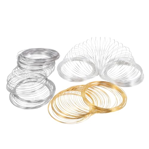 Sewroro 3 Rollen Schmuckdraht Biegsamer Memory Wire für DIY Armbänder Ohrringe Halsketten Schmuckherstellung Zubehör in Weißgold Silber Ringe von Sewroro