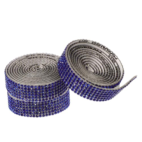 Sewroro 3 Rollen Selbstklebendes Strassband Yards Zuschneidbarer Hitzebeständiger Schmuckbesatz für Kostüme Basteln Vielseitiges Glitzersteine Band in Blau Sewroro 3 Rollen Selbstklebendes Strassband Yards Zuschneidbarer Hitzebeständiger Schmuckbesatz für Kostüme Basteln Vielseitiges Glitzersteine Band in Blau von Sewroro