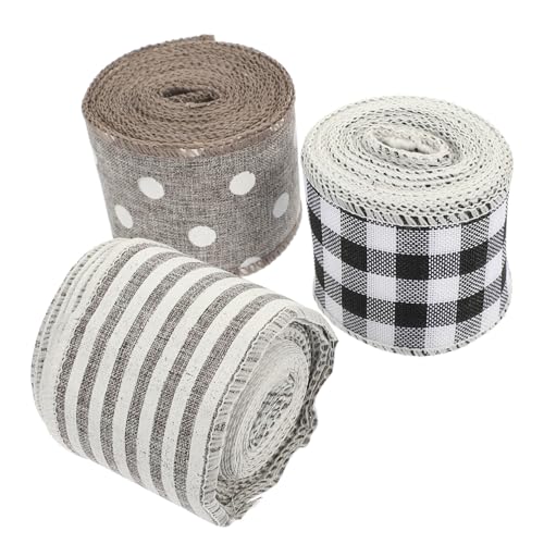 Sewroro 3 Rollen Weihnachtsband Breit pro Robustes DIY Geschenkband mit Drahtkanten Vielseitiges Schleifenband für Weihnachtsdeko Geschenkschleifen Bastelprojekte und Baumornamente Sewroro 3 Rollen Weihnachtsband Breit pro Robustes DIY Geschenkband mit Drahtkanten Vielseitiges Schleifenband für Weihnachtsdeko Geschenkschleifen Bastelprojekte und Baumornamente von Sewroro