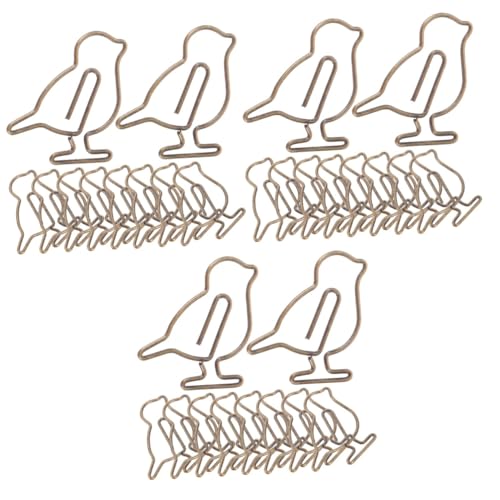 Sewroro 3 Sätze Kreative Büroklammern Form Eines Kleinen Aus Robustem Metall Für Dokumente Notizen Und Bürobedarf Einzigartiges Design Für Zuhause Und Büro 20 Stück * 3 von Sewroro