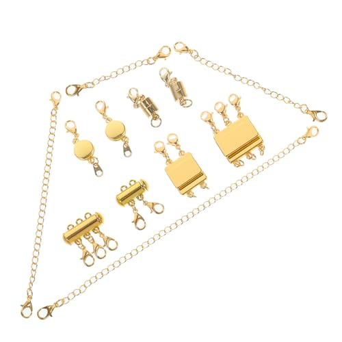 Sewroro 3 Sätze Layered Necklace Clasp Set Kettenverlängerungen mit Karabinerverschluss für Diy Schmuckherstellung Teilig Langlebigem Legierungsmaterial für Harmonische von Sewroro