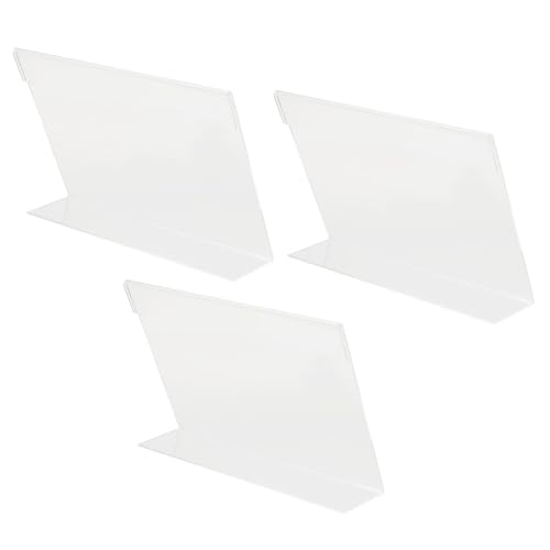 Sewroro 3 Stück Acryl Preisschildhalter Förmig Transparent Multifunktional für Einzelhandel Installieren Wiederverwendbar und Tragbar Sewroro 3 Stück Acryl Preisschildhalter Förmig Transparent Multifunktional für Einzelhandel Installieren Wiederverwendbar und Tragbar von Sewroro