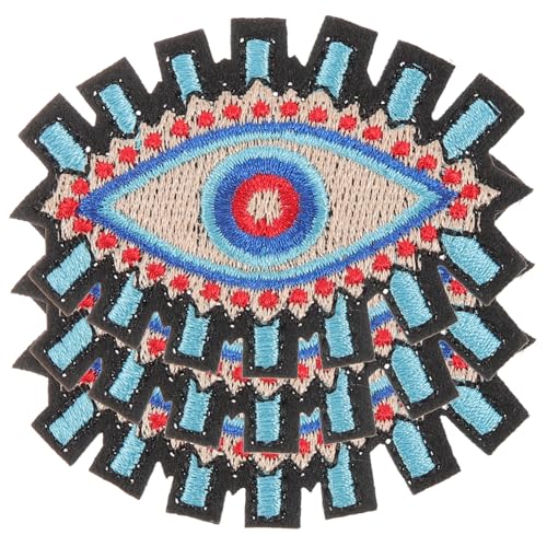 Sewroro 3 Stück Böse Augenklappe schuhreparatur stickrahmen Mit Pailletten bestickter Aufnäher mit bösem Blick Augenschutzbrille mit LED-Licht Hutflecken dekorative Eisenflecken Polyester von Sewroro
