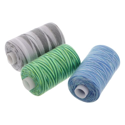 Sewroro 3 Stück Buntes Ledernähfaden Faden Zum Quilten Gewachster Faden Garnrollen Hochleistungsfaden Spulen Nähgarn Schmuckfaden Faden Ansetzen Faden Zum Nähen Polsterfaden Polyester von Sewroro