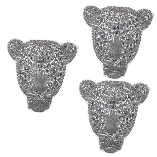 Sewroro 3 Stück Leopard Aufnäher Bestickt mit Perlen Leichte Stickerei Patch zum Aufnähen Jeans Kleidung Diy Applikation für Kostüme und Mode Langlebig und Farbintensiv Sewroro 3 Stück Leopard Aufnäher Bestickt mit Perlen Leichte Stickerei Patch zum Aufnähen Jeans Kleidung Diy Applikation für Kostüme und Mode Langlebig und Farbintensiv von Sewroro
