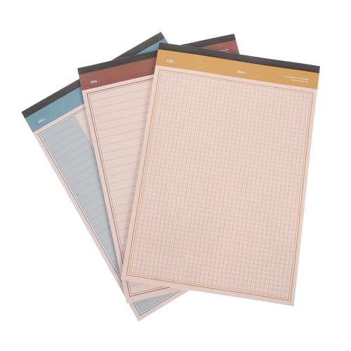 Sewroro 3 Stück Liniert Praktische Memo Pads für Schule und Büro Farbenfrohe Notizhefte für Organisierte Lernnotizen von Sewroro