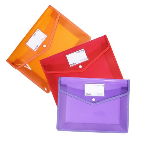Sewroro 3 Stück Orange Rot mit Druckknopfverschluss für Büro Schule und Zuhause Dokumentenaufbewahrungstaschen Sewroro 3 Stück Orange Rot mit Druckknopfverschluss für Büro Schule und Zuhause Dokumentenaufbewahrungstaschen von Sewroro
