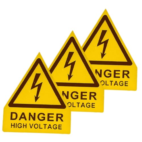 Sewroro 3 Stück Selbstklebendes PVC Schild Einfache Installation Klare Sicherheitswarnung für Maschinen und Geräte Fördert die und Unfallrisiken von Sewroro
