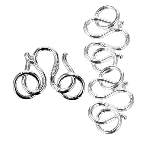 Sewroro 3 Stück Sterlingsilber Schmuckverbinder Halskettenverschluss mit Doppeltem Ring DIY Armband Verschluss Glatte Oberfläche Verschleißfest Sicher und Einfach zu Montieren Sewroro 3 Stück Sterlingsilber Schmuckverbinder Halskettenverschluss mit Doppeltem Ring DIY Armband Verschluss Glatte Oberfläche Verschleißfest Sicher und Einfach zu Montieren von Sewroro