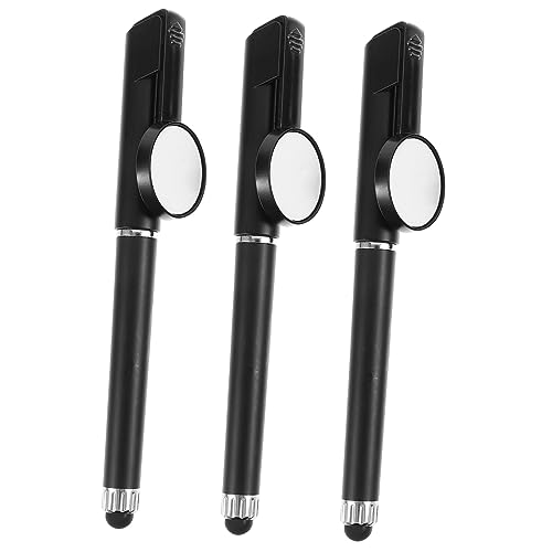 Sewroro 3 Stück Stifte für Büroschilder Hitze Inhaber goldener Stift Prägefolie Tassenpresse gel ink pen schreibkladde kugelschreiber leerer Stift Signaturstift Aluminiumlegierung Black von Sewroro