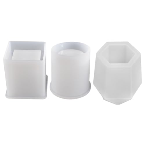 Sewroro 3 Stück Teiliges DIY Silikon Stifthalter Formen Flexible Langlebige Epoxidharz Gießformen für Personalisierte Aufbewahrung Sicher und Einfach zu Entformen für Kreative von Sewroro