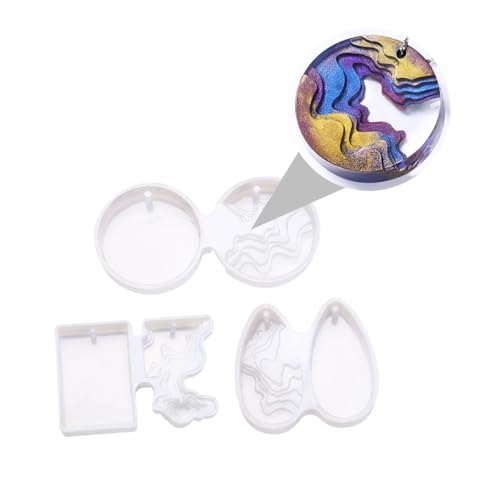 Sewroro 3 Stück Teiliges Diy Schmuck Silikonform Kreative Leiter Design Anhänger Gießform Umweltfreundliche Antihaftbeschichtete Wiederverwendbare Bastelform für Handgemachten Schmuck und Sewroro 3 Stück Teiliges Diy Schmuck Silikonform Kreative Leiter Design Anhänger Gießform Umweltfreundliche Antihaftbeschichtete Wiederverwendbare Bastelform für Handgemachten Schmuck und von Sewroro
