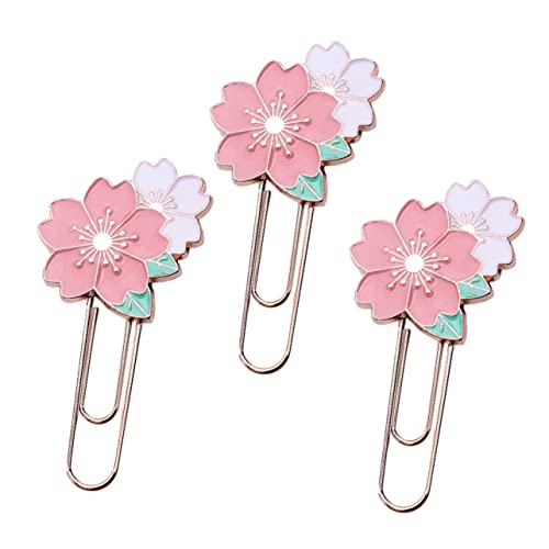 Sewroro 3 Stück Teiliges Kreative Metall Lesezeichen mit Kirschblüten Design Niedliche Büroklammern für Schule und Büro Dekorationsclips für Notizen und Scrapbooks Sewroro 3 Stück Teiliges Kreative Metall Lesezeichen mit Kirschblüten Design Niedliche Büroklammern für Schule und Büro Dekorationsclips für Notizen und Scrapbooks von Sewroro