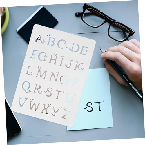 Sewroro 3 Stück Teiliges Pet Schablonen Wiederverwendbare Vielseitige Buchstaben und Zahlen Schablonen für Wandmalerei DIY Holzdekoration Geruchsneutral Langlebig Klare Muster für von Sewroro