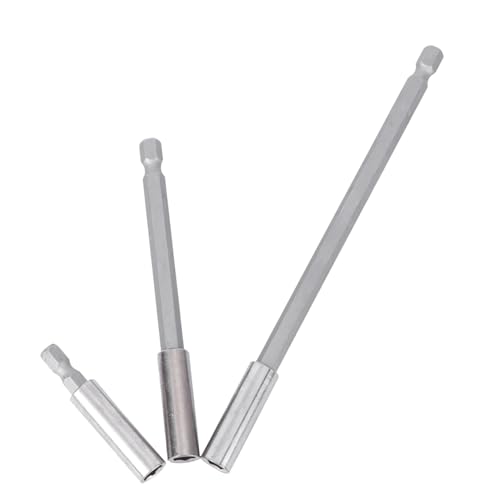 Sewroro 3 Stück Teiliges Set Bit Verlängerungen aus Carbonstahl Magnetischer Schnellwechsel Bithalter Verschleißfest Hoher Passend für Elektroschrauber und Bohrmaschinen von Sewroro