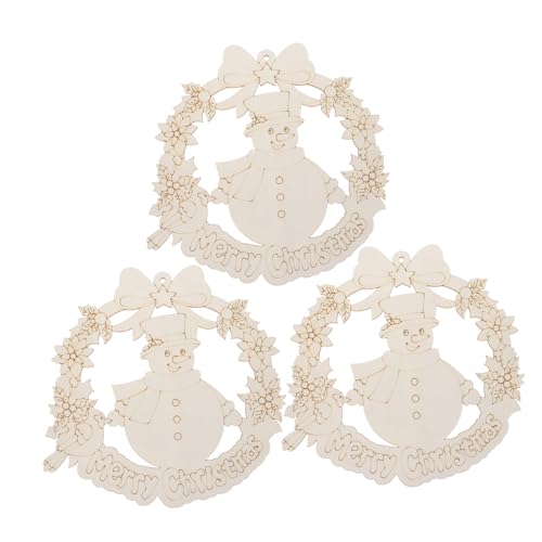 Sewroro 3 Teiliges Malprojekt – Weihnachtsrahmen Holztafeln Zum Aufhängen Mit Anhängern Dekorationen Bastelarbeiten Unfertige Ausschnitte Für Schneemann Ornamente Leere Sewroro 3 Teiliges Malprojekt – Weihnachtsrahmen Holztafeln Zum Aufhängen Mit Anhängern Dekorationen Bastelarbeiten Unfertige Ausschnitte Für Schneemann Ornamente Leere von Sewroro