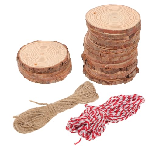 Sewroro 30 Stk. Teiliges Naturbelassene Holzscheiben mit Löchern Ø Inklusive Jute Baumwollseil Vielseitig für DIY Bastelarbeiten Weihnachtsdeko Hochzeitsornamente Stabile Kiefernholz Sewroro 30 Stk. Teiliges Naturbelassene Holzscheiben mit Löchern Ø Inklusive Jute Baumwollseil Vielseitig für DIY Bastelarbeiten Weihnachtsdeko Hochzeitsornamente Stabile Kiefernholz von Sewroro