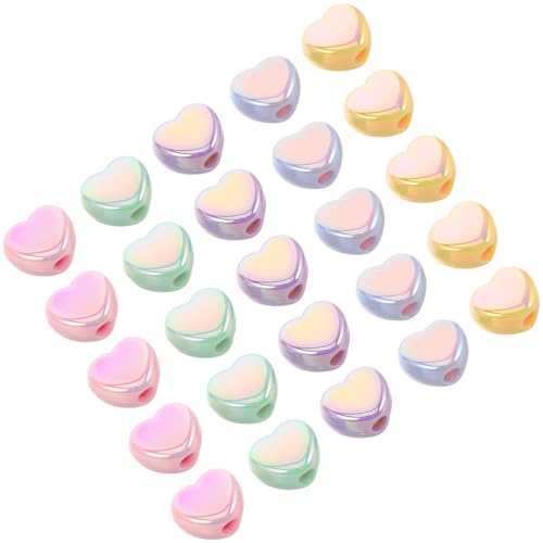 Sewroro 30 Stück Bunte Acryl Spacer Beads für Diy Armbandgestaltung Handy Charm und Schmuckprojekte Lose Herzperlen für Kreative Bastelarbeiten Sewroro 30 Stück Bunte Acryl Spacer Beads für Diy Armbandgestaltung Handy Charm und Schmuckprojekte Lose Herzperlen für Kreative Bastelarbeiten von Sewroro