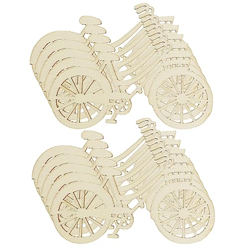 Sewroro 30 Stück Fahrradanhänger Aus Holz Basteln Selbstgemachte Hochzeitsdekorationen Fahrrad Dekorative Fahrräder Weihnachtsdekor Rustikales Landhausdekor DIY von Sewroro