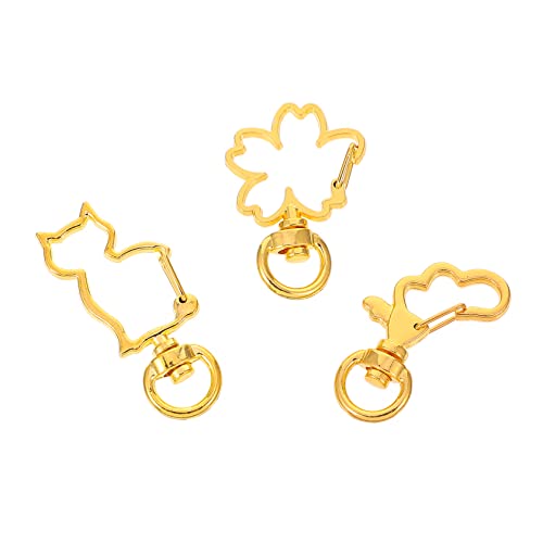 Sewroro 30 Stück Goldene Drehbare Hummer Karabiner mit Schlüsselring Vielseitige Metall Schnapphaken für DIY Schmuck und Bastelprojekte von Sewroro