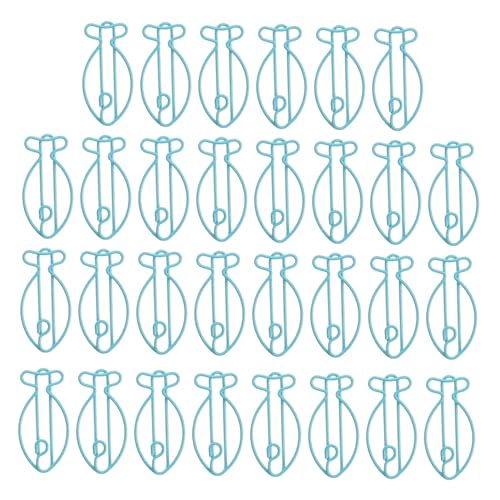 Sewroro 30 Stück Niedliche Pack Fischförmige Büroklammern Kreative Metallclips für Schule und Büro Dekorative Papierklemmen zur Organisation von Dokumenten Vielseitig Einsetzbar von Sewroro