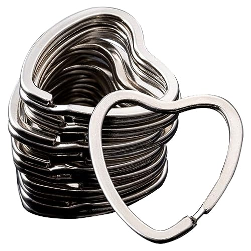 Sewroro 30 Stück Teiliges Große Herzförmige Schlüsselringe Stabile Spaltringe aus Robustem Material Sicher Verschlossen für Schlüsselorganisation und DIY schmuckgestaltung Sewroro 30 Stück Teiliges Große Herzförmige Schlüsselringe Stabile Spaltringe aus Robustem Material Sicher Verschlossen für Schlüsselorganisation und DIY schmuckgestaltung von Sewroro