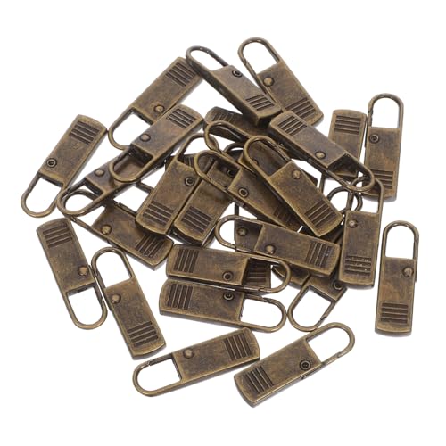 Sewroro 30 Stück Teiliges Metall Zipper Tab Ersatzset Abnehmbare Reißverschlussanhänger für Kleidung Rucksäcke Koffer Vielseitig Einsetzbar Robust und Dekorativ Einfache Reparatur Defekter von Sewroro