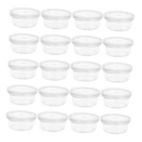 Sewroro 30 Stück Teiliges Mini Runde Aufbewahrungsboxen aus Transparentem PP Kunststoff mit Deckeln Leicht Robust Vielseitig Einsetzbar für Schmuck Bastelbedarf Kleine Gegenstände Zuhause von Sewroro