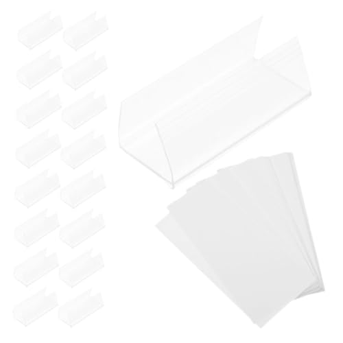 Sewroro 30 Stück Wiederverwendbare Preisschilder Clips für Drahtregale Lagerorganisation und Vielseitige Etikettierungslösung Papieretiketten von Sewroro
