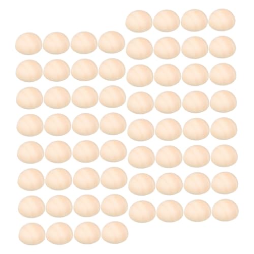 Sewroro 300 Stück Halbrunde Holzperlen Unvollendete Split Holz Kugeln für Diy Projekte Bastelbedarf Heimdekoration und Kreative Accessoires von Sewroro