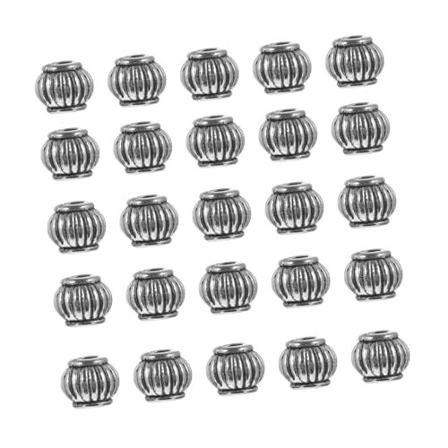 Sewroro 300 Stück Halloween Kürbis Perlen aus Legierung Laternenform Spacer Beads für Schmuckherstellung DIY Armbänder Halsketten Robuste Silberne Schmuckdekor Perlen für Herbstprojekte von Sewroro