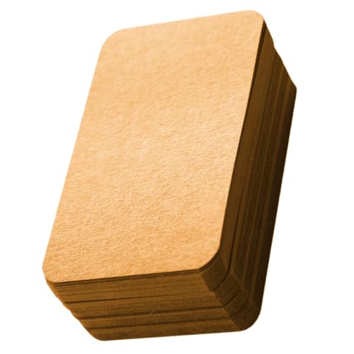 Sewroro 300 Stück Kraftpapier Karteikarten Blanko Notizkarten Glattes Material Vielseitig Beschreibbar für Studium Büro DIY Memo Lernkarten Kompatibel mit Din format Umweltfreundlich von Sewroro