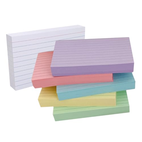 Sewroro 300 Stück Liniertes Karteikarten Bunte Notizkarten für Notizen Lernen Vokabeln und Bürobedarf für Schule und Studium Glatte Schreibfläche und Tragbar Sewroro 300 Stück Liniertes Karteikarten Bunte Notizkarten für Notizen Lernen Vokabeln und Bürobedarf für Schule und Studium Glatte Schreibfläche und Tragbar von Sewroro